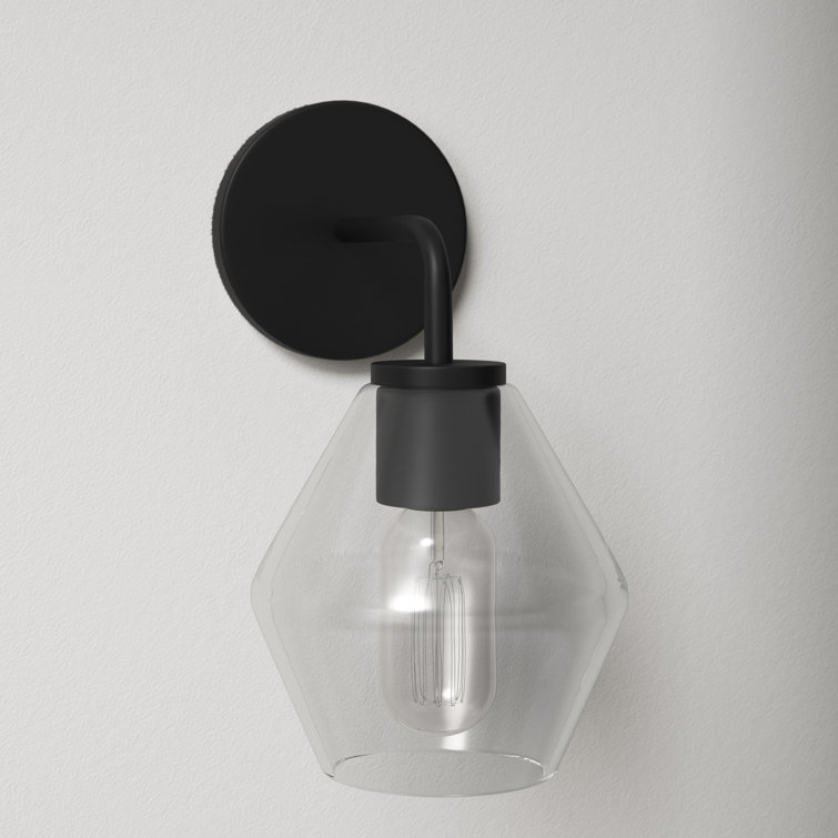 Midnight Black Industrial Farmhouse 1-Light Bath Vanity Pendant