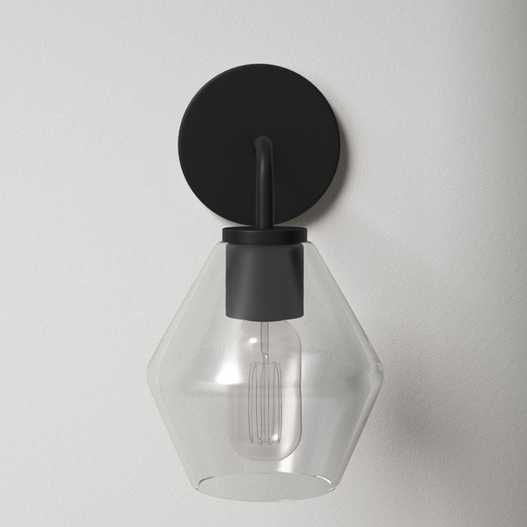 Midnight Black Industrial Farmhouse 1-Light Bath Vanity Pendant