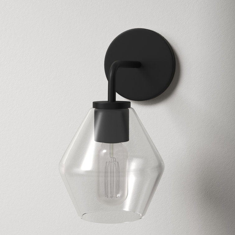 Midnight Black Industrial Farmhouse 1-Light Bath Vanity Pendant