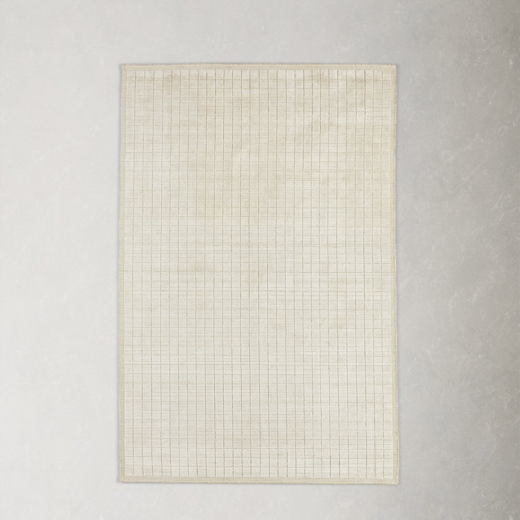 Jacey Light Beige and Cream Hand-Knotted Wool Runner Rug