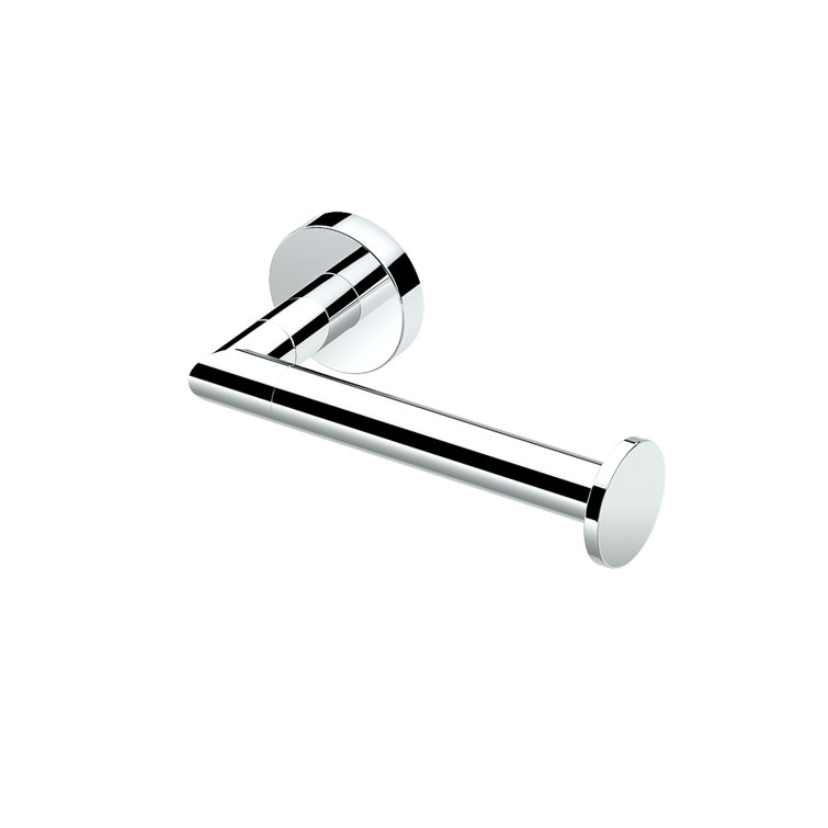 Chrome Modern Wall-Mounted Single Post Toilet Paper Holder