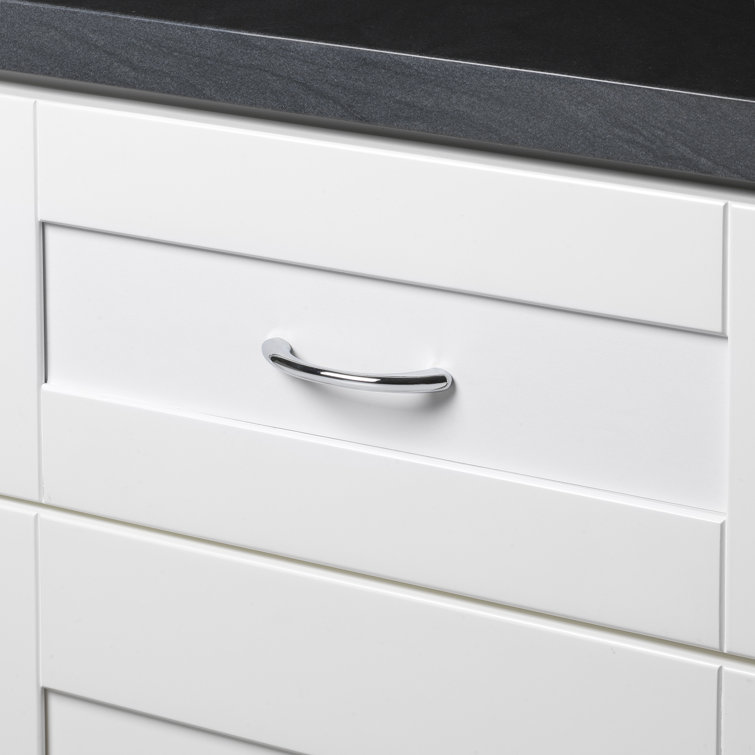 Polished Chrome Modern Cabinet Pulls with Mounting Hardware, Set of 10