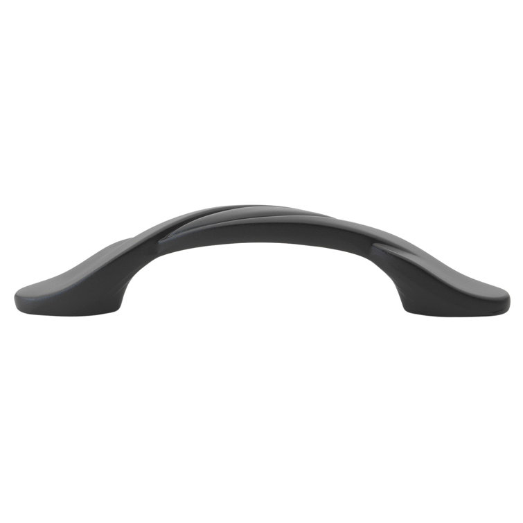 Matte Black Arch Cabinet Pull with Mounting Hardware