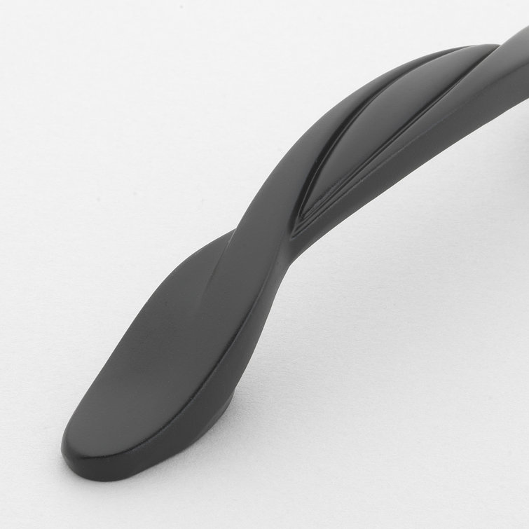 Matte Black Arch Cabinet Pull with Mounting Hardware