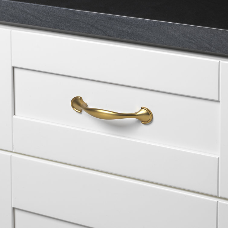 Brass Gold Arch Cabinet Pull with Mounting Hardware