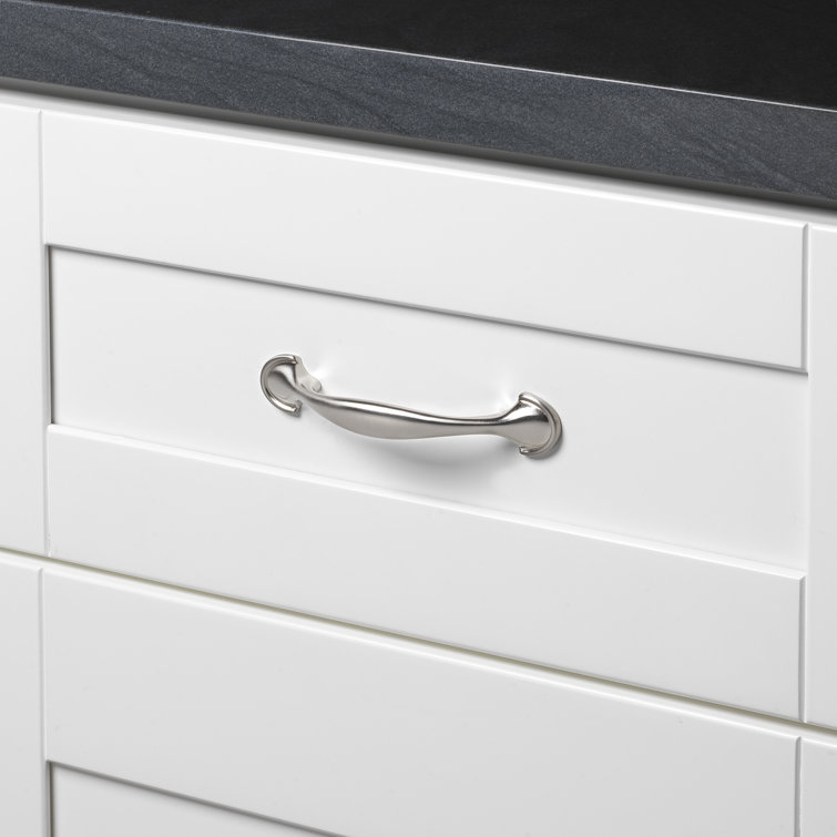Satin Nickel 6" Traditional Arch Cabinet Pulls with Mounting Hardware