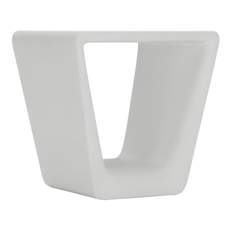 Hyannis White Rectangular Transitional Side Table