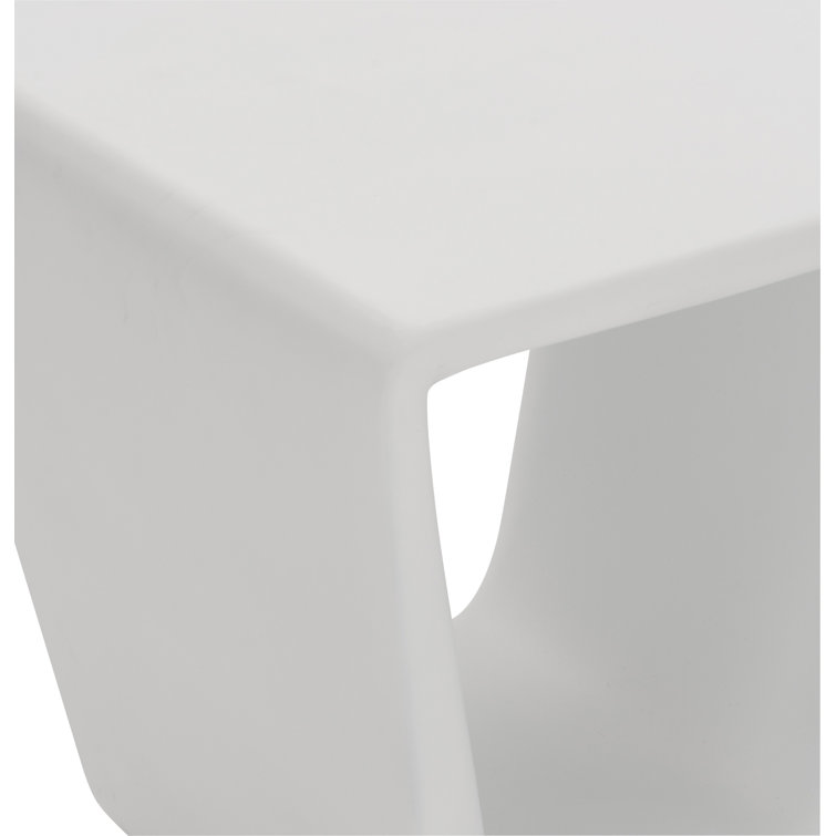 Hyannis White Rectangular Transitional Side Table