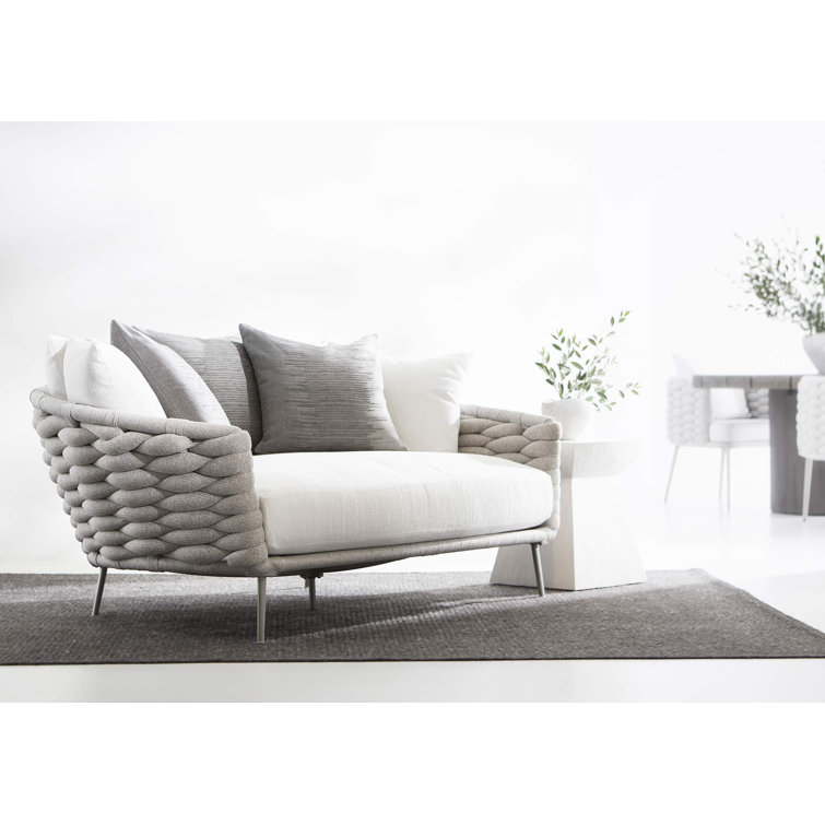 Sophisticated Transitional White Stonecast Side Table, 16"