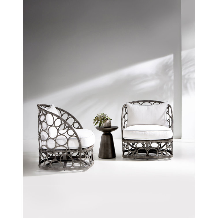 Catalan Round 15" Gray Metal Industrial Side Table