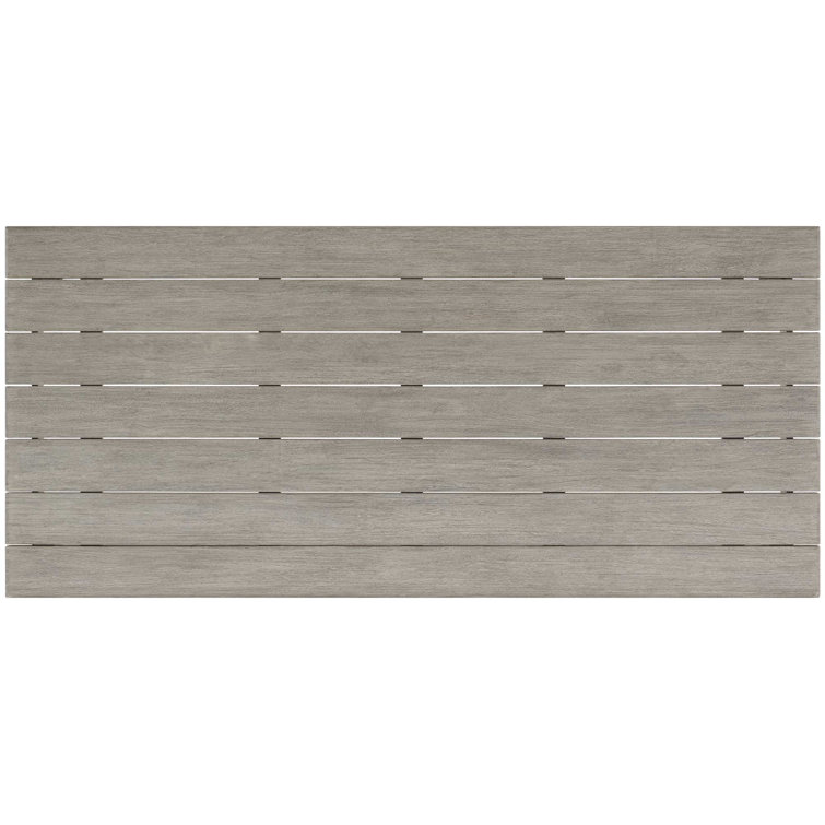 Antibes 86'' Gray Rectangular Teak Outdoor Dining Table
