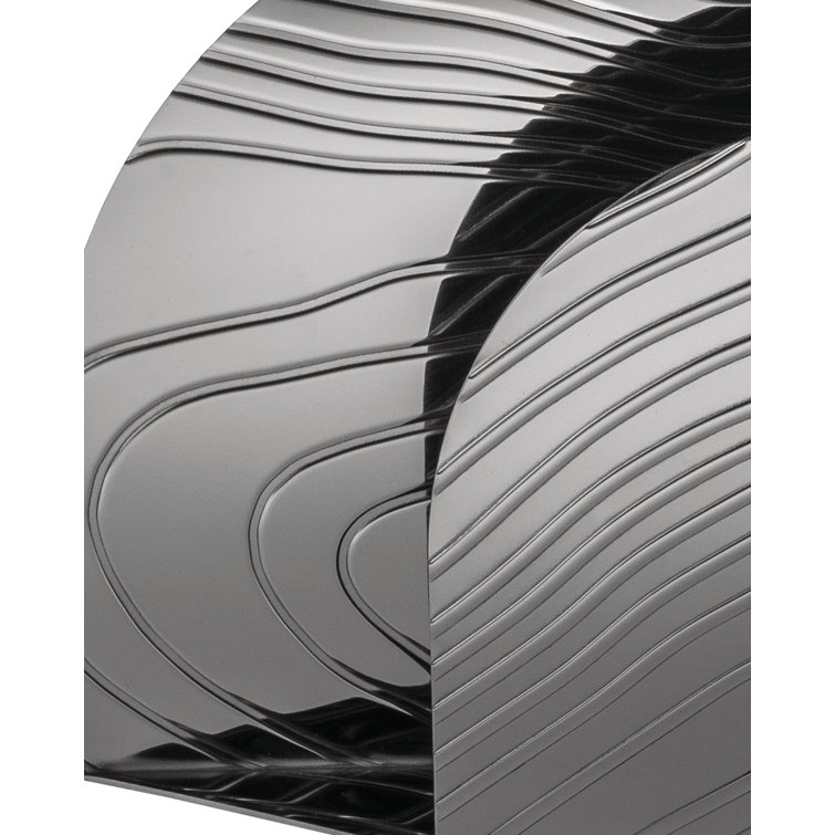 Silver Textured Steel Modern Napkin Holder