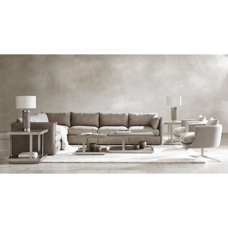 Belvedere Solid Wood and Steel Rectangular Coffee Table with Storage