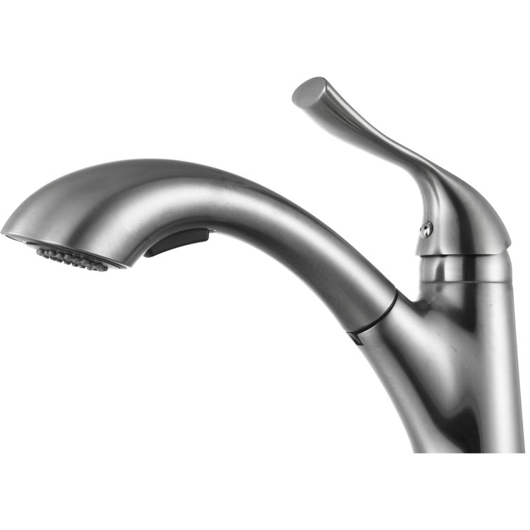 Brushed Nickel Single Handle Pull-Out Sprayer Kitchen Faucet