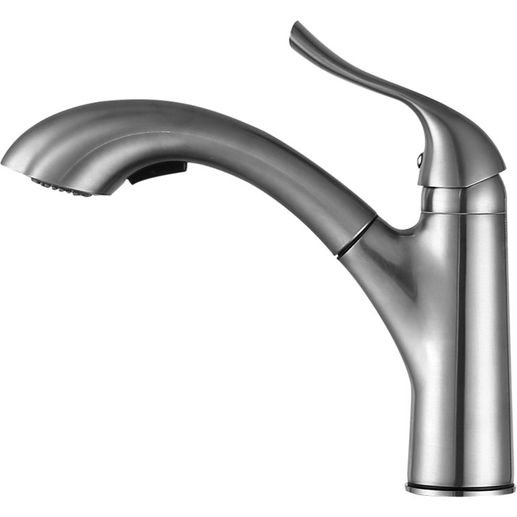 Brushed Nickel Single Handle Pull-Out Sprayer Kitchen Faucet