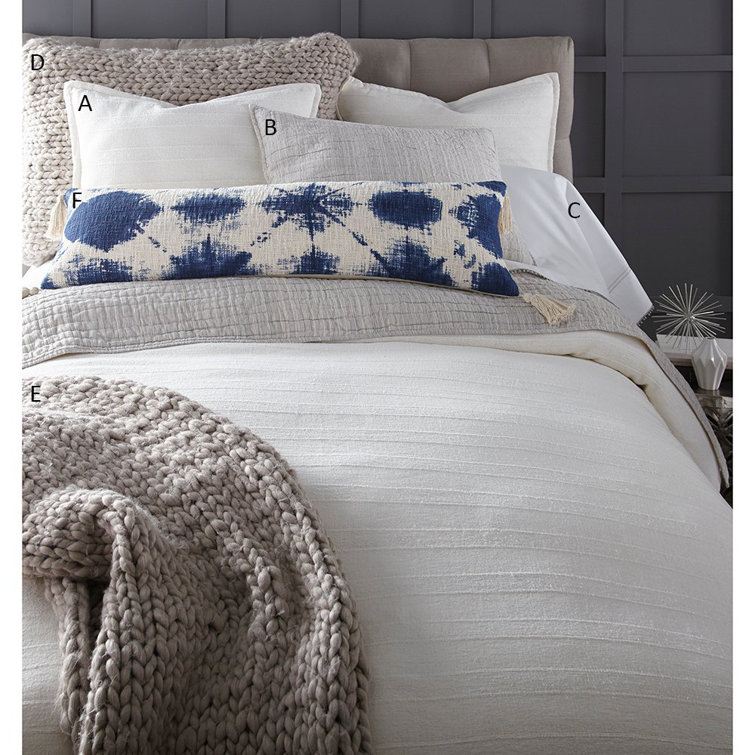 Gray Wool Cable Knit Reversible Throw Blanket