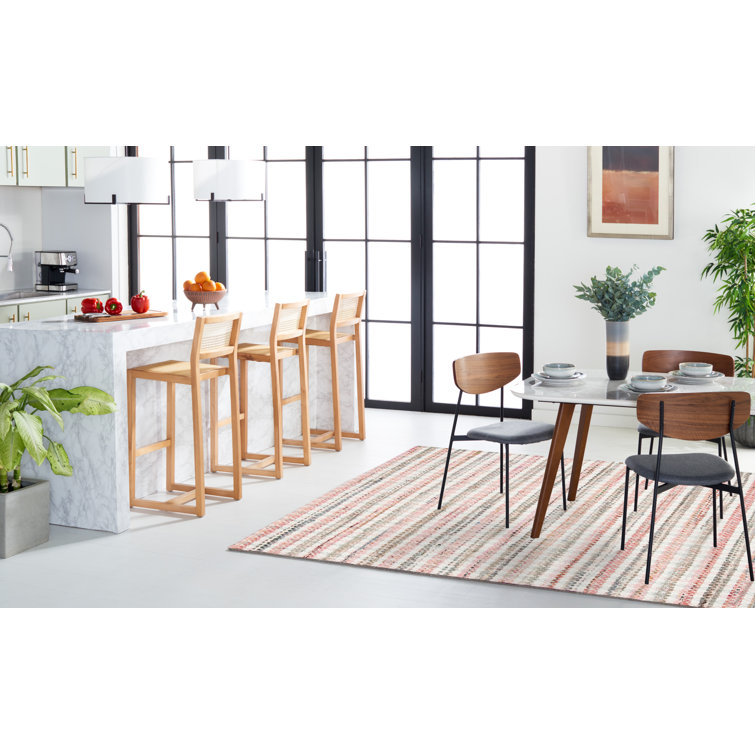 Montauk Pink Multicolor Handwoven Cotton Wool Rug