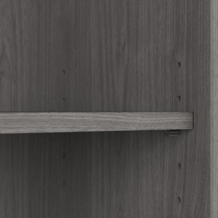 Adjustable Modern Gray 5-Shelf Traditional Bookcase