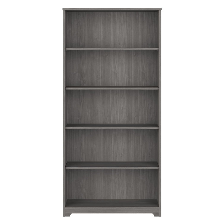 Adjustable Modern Gray 5-Shelf Traditional Bookcase