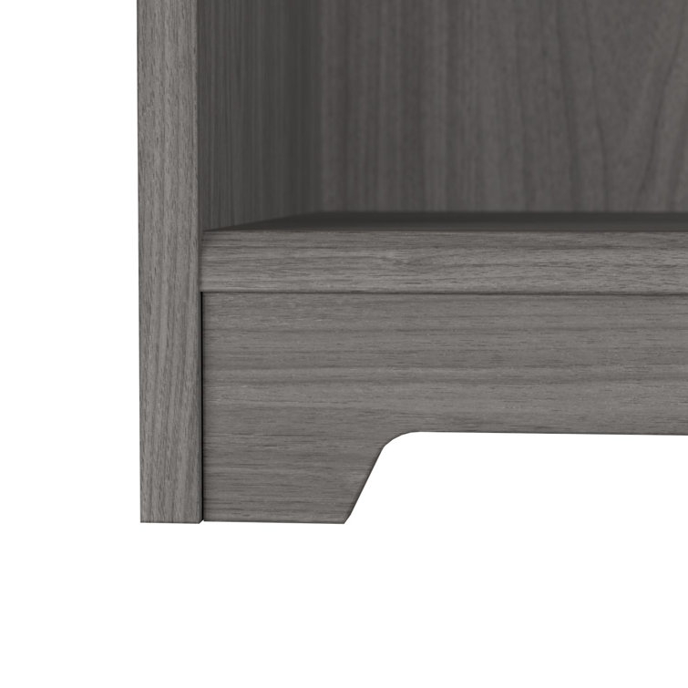 Adjustable Modern Gray 5-Shelf Traditional Bookcase