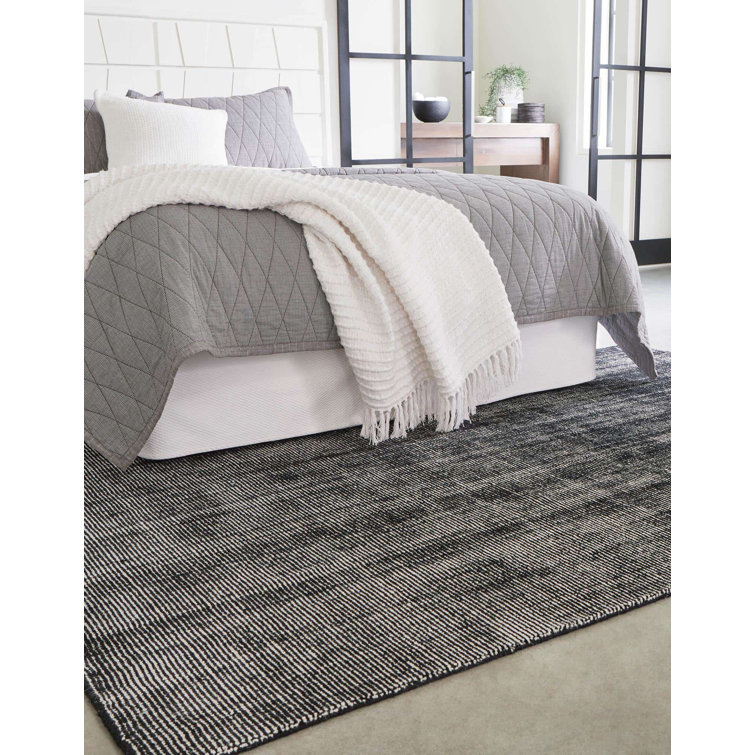Earl Grey Hand-Knotted Wool Area Rug, 6' x 9'