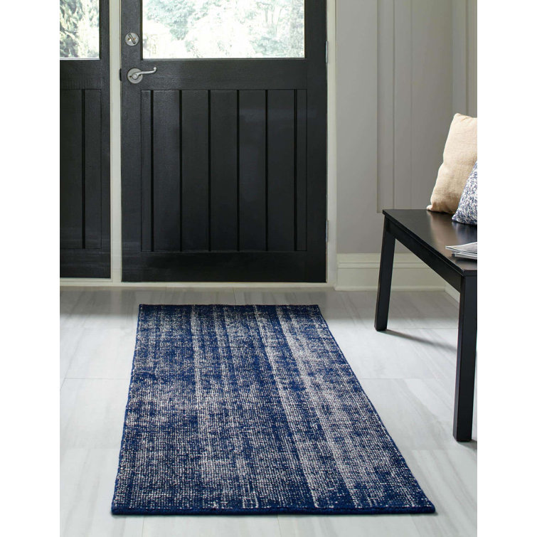 Blueberry Wool Hand-Knotted Indoor Runner Rug 2' x 6'1"