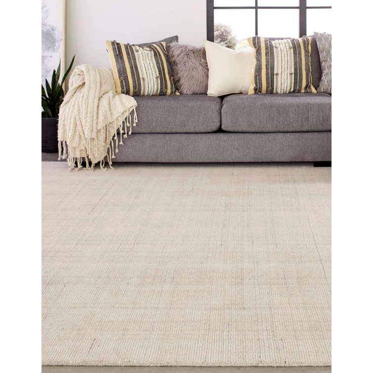 Vanilla Bean Hand-Knotted Wool Square Rug