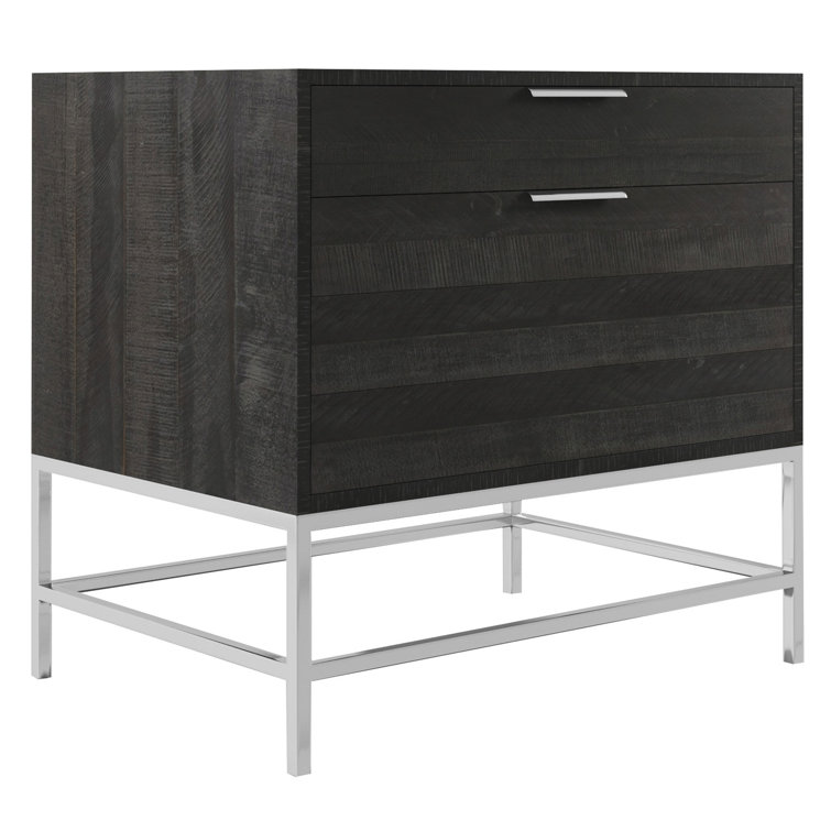 Coleman 32'' Gray/Black 2-Drawer Legal Size File Cabinet