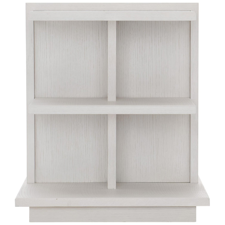 Arnette White Solid Wood Rectangular End Table with Storage