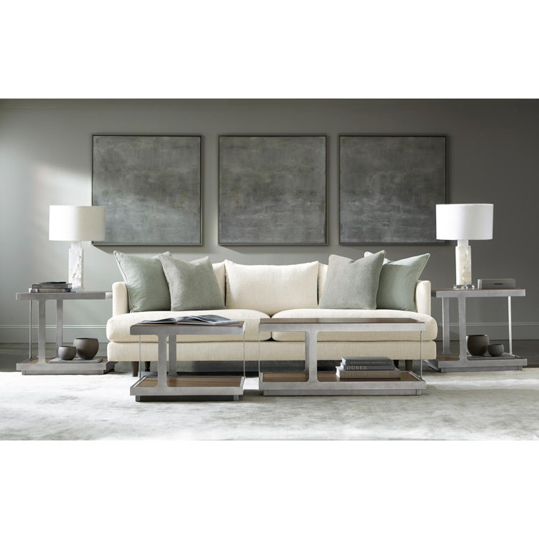 Belvedere Solid Wood and Steel Rectangular Coffee Table with Storage