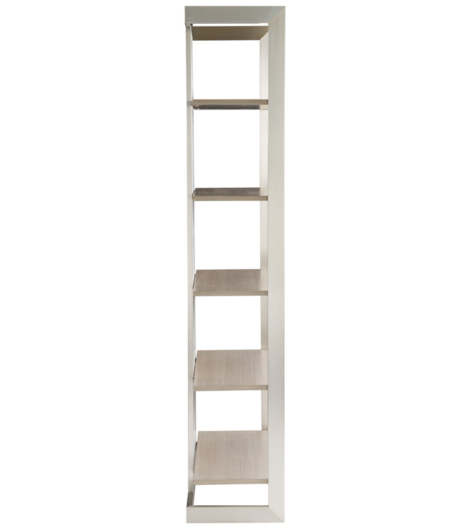 Paloma Transitional 74'' Gray Wood Etagere with Adjustable Shelves
