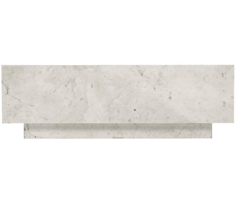 Transitional Banswara Marble Square Coffee Table with Casters