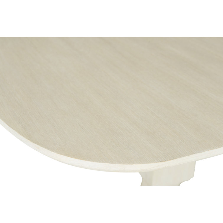 Beige Wood Extendable Rectangular Dining Table