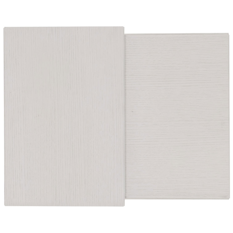 Arnette White Solid Wood Rectangular End Table with Storage