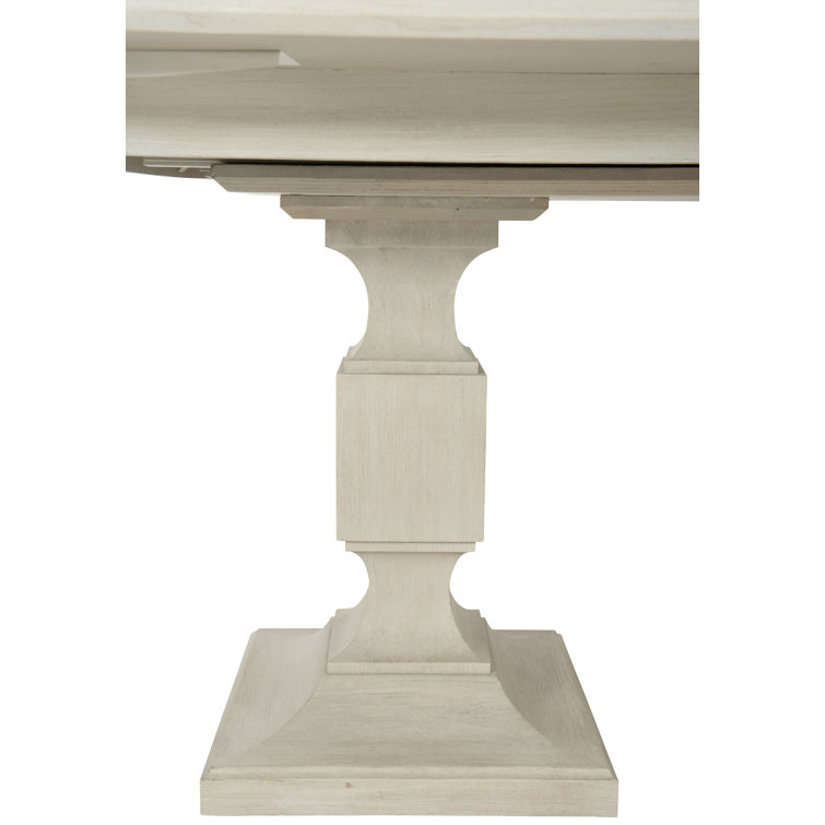Beige Wood Extendable Rectangular Dining Table