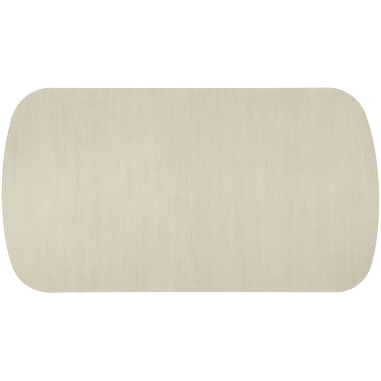 Beige Wood Extendable Rectangular Dining Table