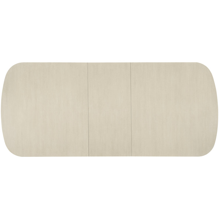 Beige Wood Extendable Rectangular Dining Table
