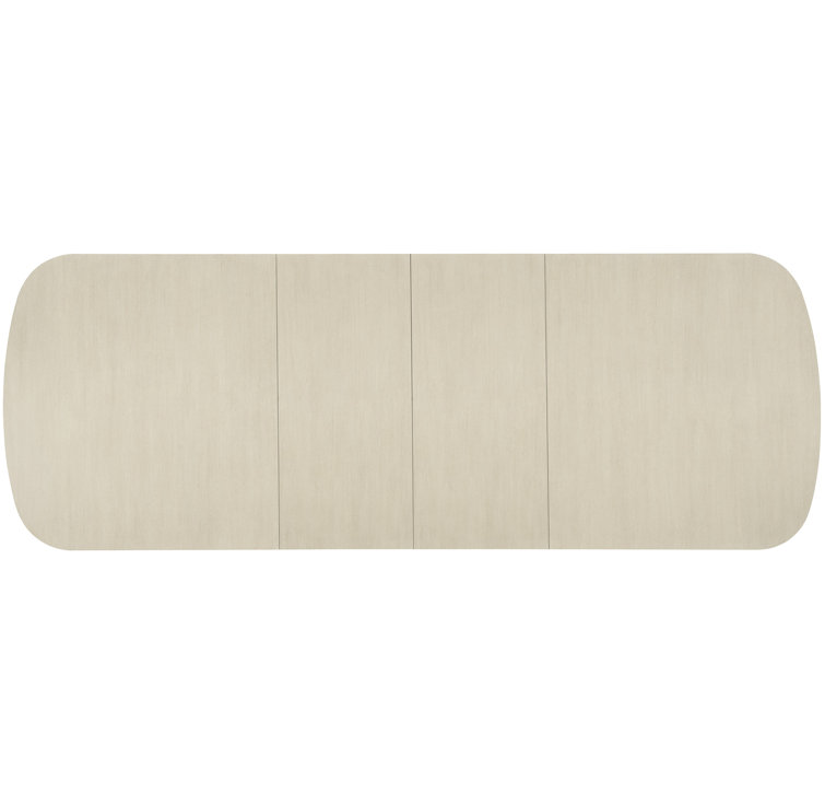 Beige Wood Extendable Rectangular Dining Table