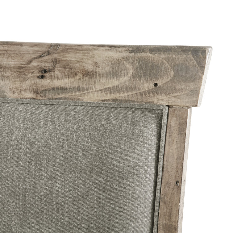Gray Upholstered Solid Wood Dining Side Chair Set