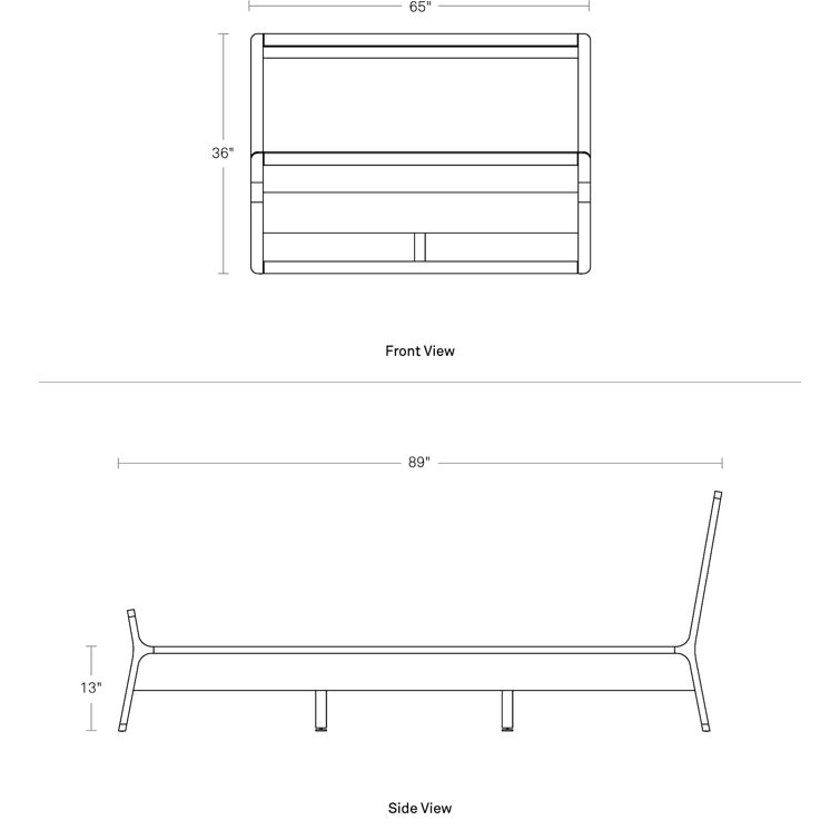 Woodrow Queen White Oak Bed Frame