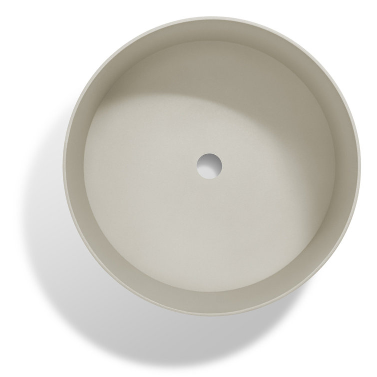 Putty Aluminum Outdoor Planter with Removable Drainage Plug