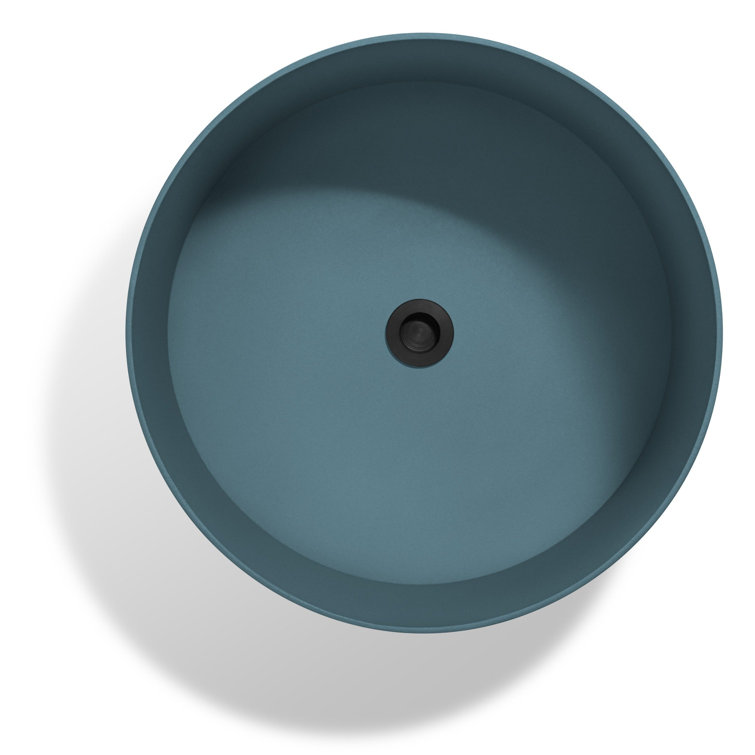 Marine Blue Aluminum Tall Indoor/Outdoor Planter