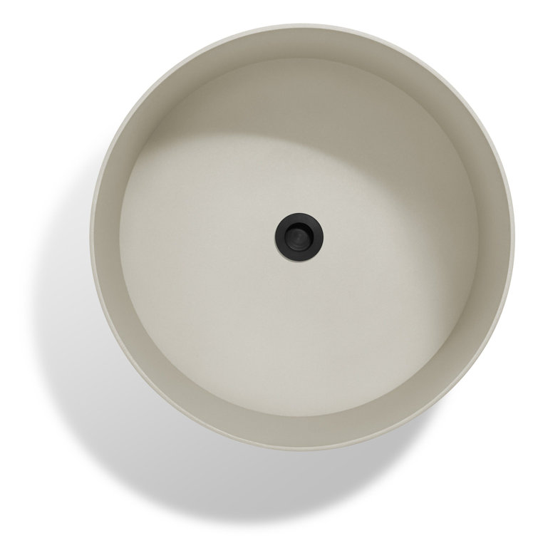 Putty Aluminum Outdoor Planter with Removable Drainage Plug