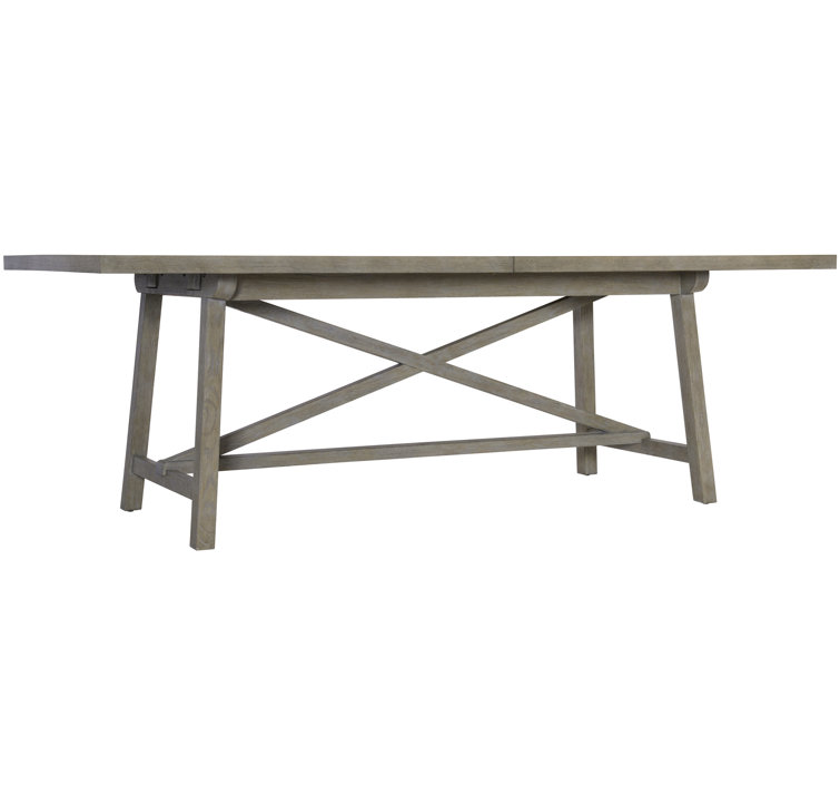 Albion Extendable Weathered Brown Farmhouse Dining Table