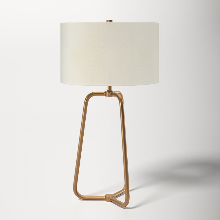 Marduk 25.5" White Linen Shade Tripod Table Lamp