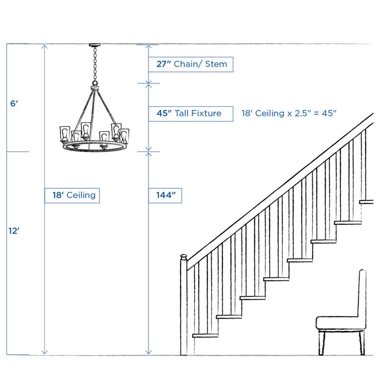 Matte Black and White Geometric Cage Chandelier