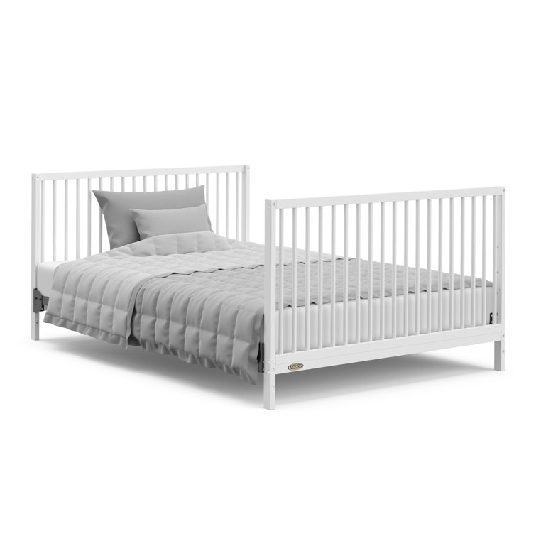 White Pine Wood 5-in-1 Convertible Crib with Drawer