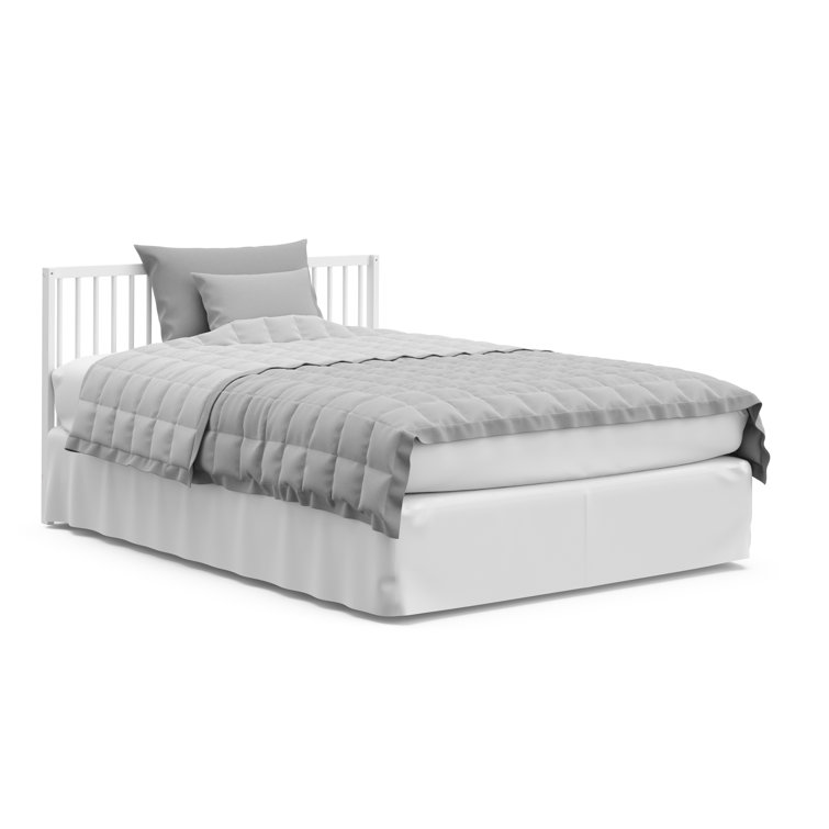 White Pine Wood 5-in-1 Convertible Crib with Drawer