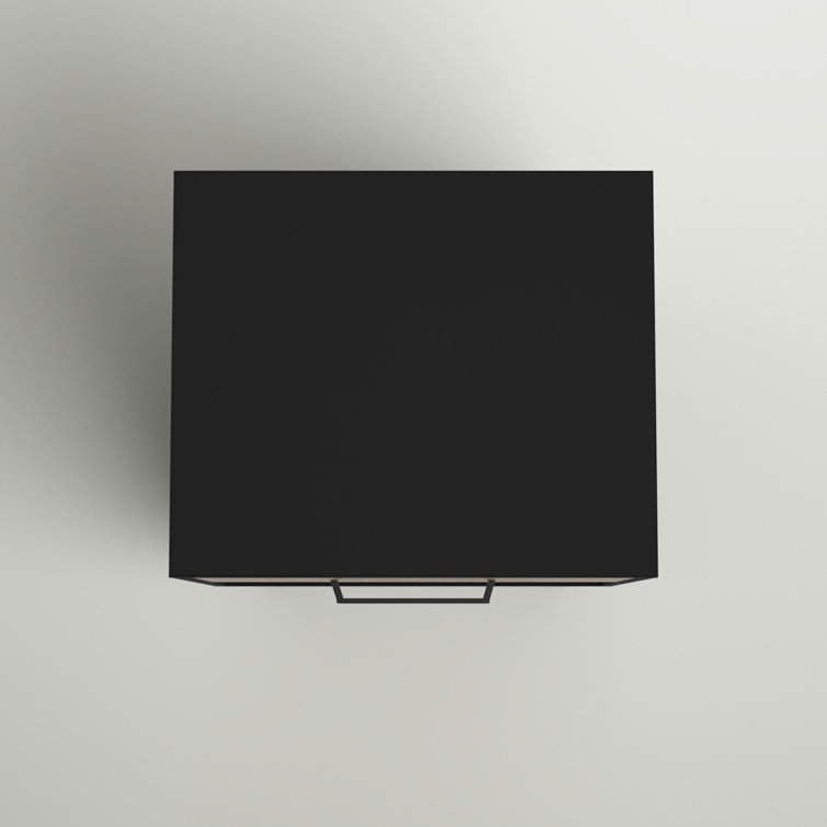Arlen Weathered Oak and Matte Black 1-Drawer Nightstand