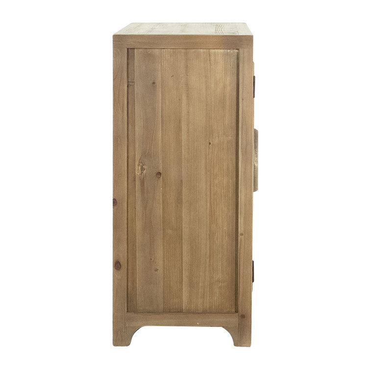 Siah 40'' Natural Pine Wood Sideboard with Adjustable Shelves